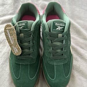 Reebok Forte Lounger Double-Up Women's Sneakers Green Suede Shoes